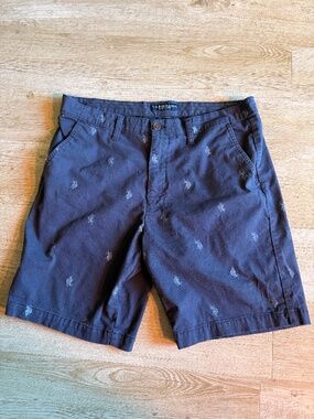 U.S. POLO ASSN. Flat Front Shorts‎ All Over Logo Print W36